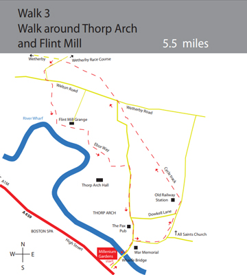 walk 3 - walk around Thorp Arch and Flint Mill